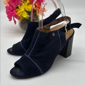 Tommy Hilfiger Blue Peep-Toe Heels Size 8 MCH8014E